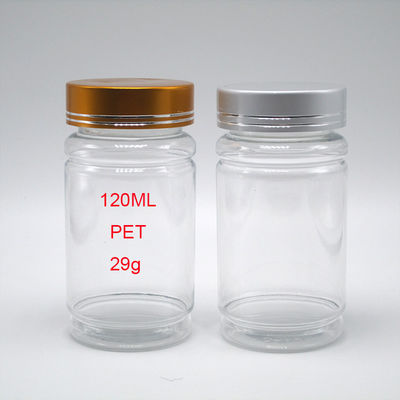PET-Halsband 120 ml Bambusform Plastikflasche Schraubkappe für Pillen Kapsel Tabletten Medizin Ergänzung
