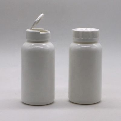 200 ml runde HDPE-Plastikflasche mit Flip-Over-Deckel und PE-Material