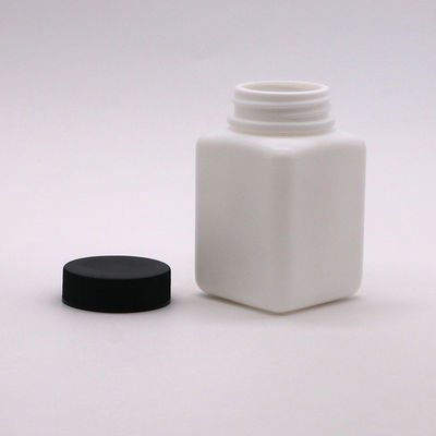 HDPE Kragen quadratische Form kundenspezifische Farbe leere Pillenflasche für die Festpulvermedizin