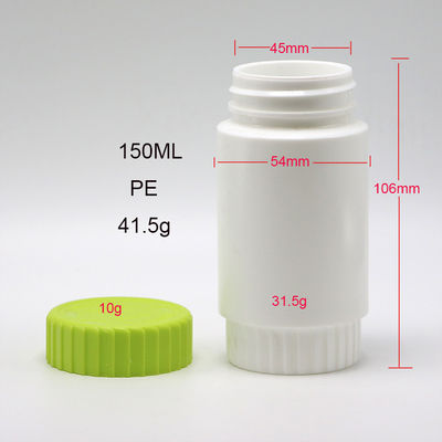 HDPE 175 ml Rundform PE Plastikflasche für Medizin Ergänzungen Lagerung HDPE Material