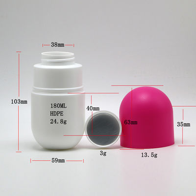 Halsbandmaterial HDPE Kapselform 6oz leere matte Plastikflaschen mit Schraubkappe
