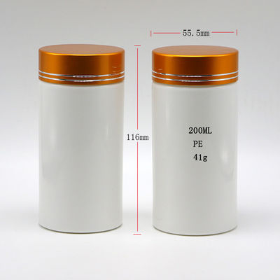 Apotheke 200 ml HDPE-Flaschen mit Schraubkappe und gerader Zylinderform
