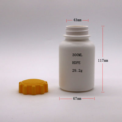 300cc HDPE Runde Plastikkapselflasche mit Schraubverschluss für Medizin-Ergänzungs-Tablette