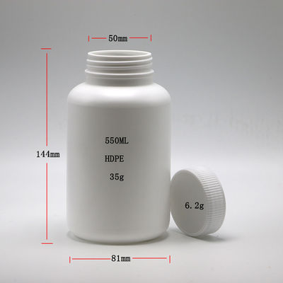 HDPE 500 ml Plastik-Ergänzungsmittelhalter Flasche Kinderdichte Kappe Medizinbehälter