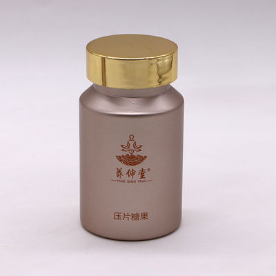 Pille/Kapsel/Tablette/Pulver PET-Frostflasche aus Kunststoff mit Gold/Silberkappe