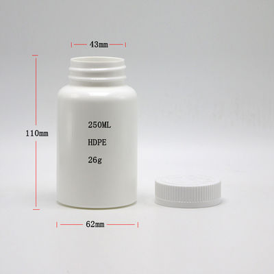 Individuelle Schraubkappe 250 ml HDPE-Plastikflasche für Medizinmittel leicht zu öffnen